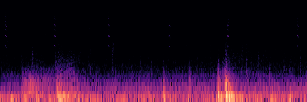Spectrogram: Muldrow surge low-frequency rumble with pika calls